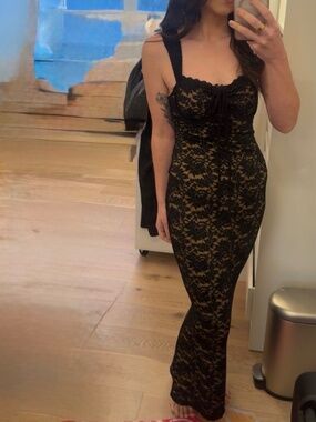SHOWPO FLORAL LACE MAXI DRESS